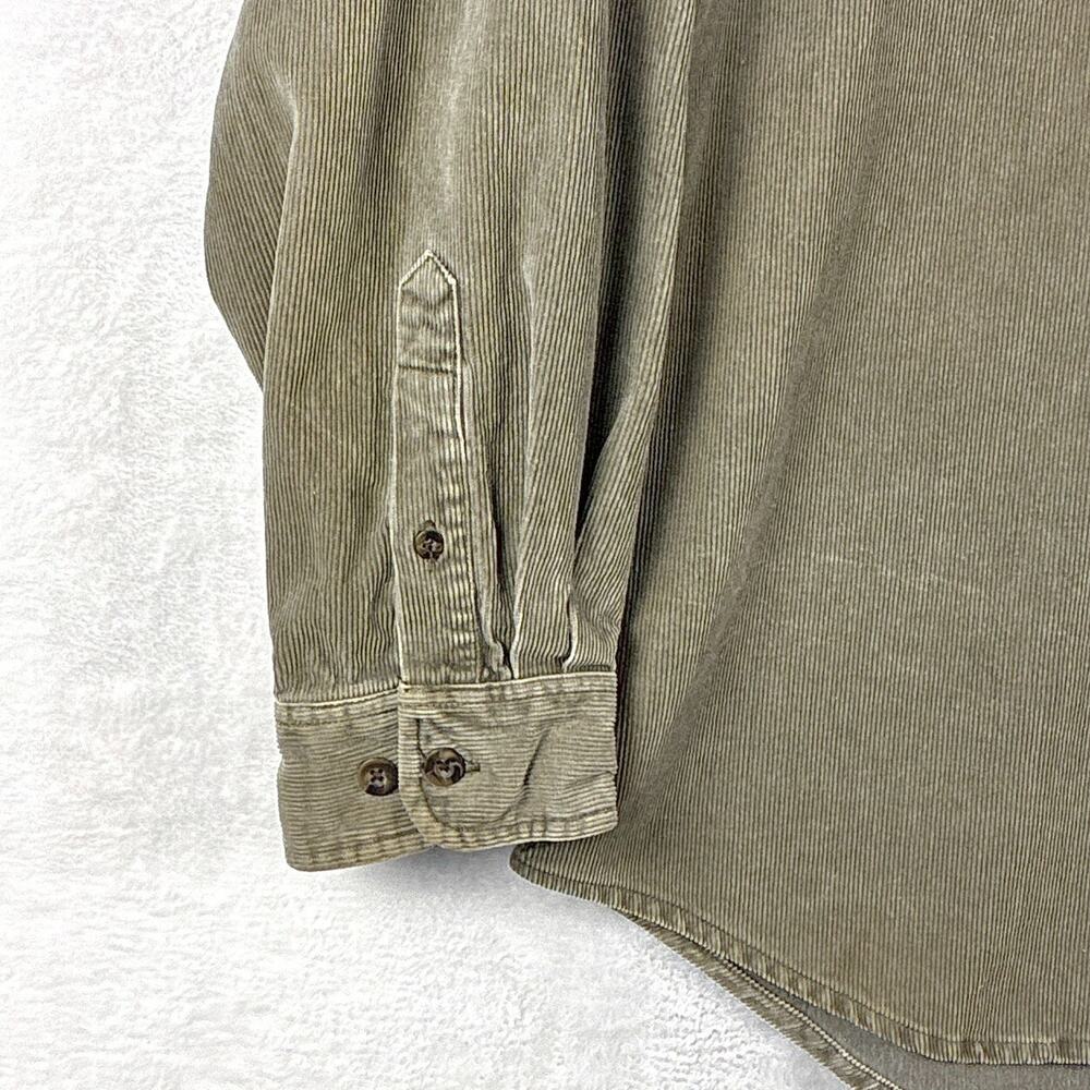 VTG Gap Overshirt Mens XL Brown Corduroy Workwear Heavyweight Preppy Classic Y2K - Picture 3 of 8